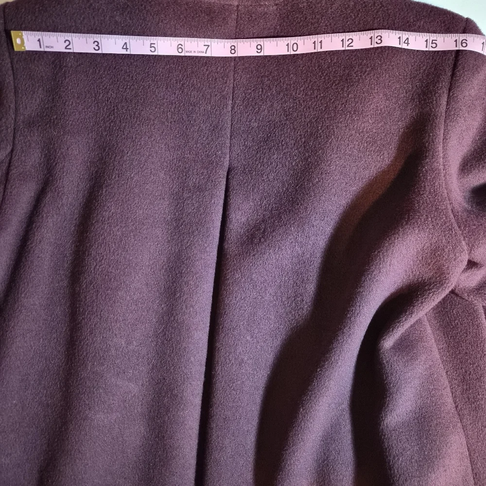 ​Peruvian Connection Burgundy Alpaca Wool Blend Shawl Collar Maxi Coat - L - Picture 5 of 9